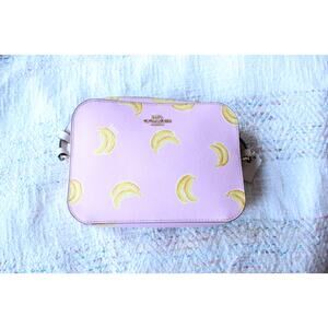 NEW Coach Banana Pink Leather Camera Bag Purse